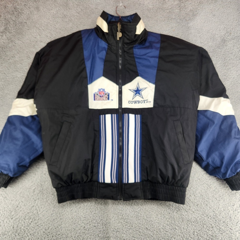 Vintage 90s Dallas Cowboys Pro Player Reversible Puffer Jacket Mens Size M